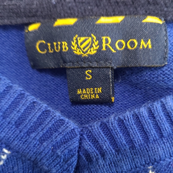 Club Room Men's Classic Long Sleeve Sweater, Size: Small Color: Blue - Picture 5 of 10